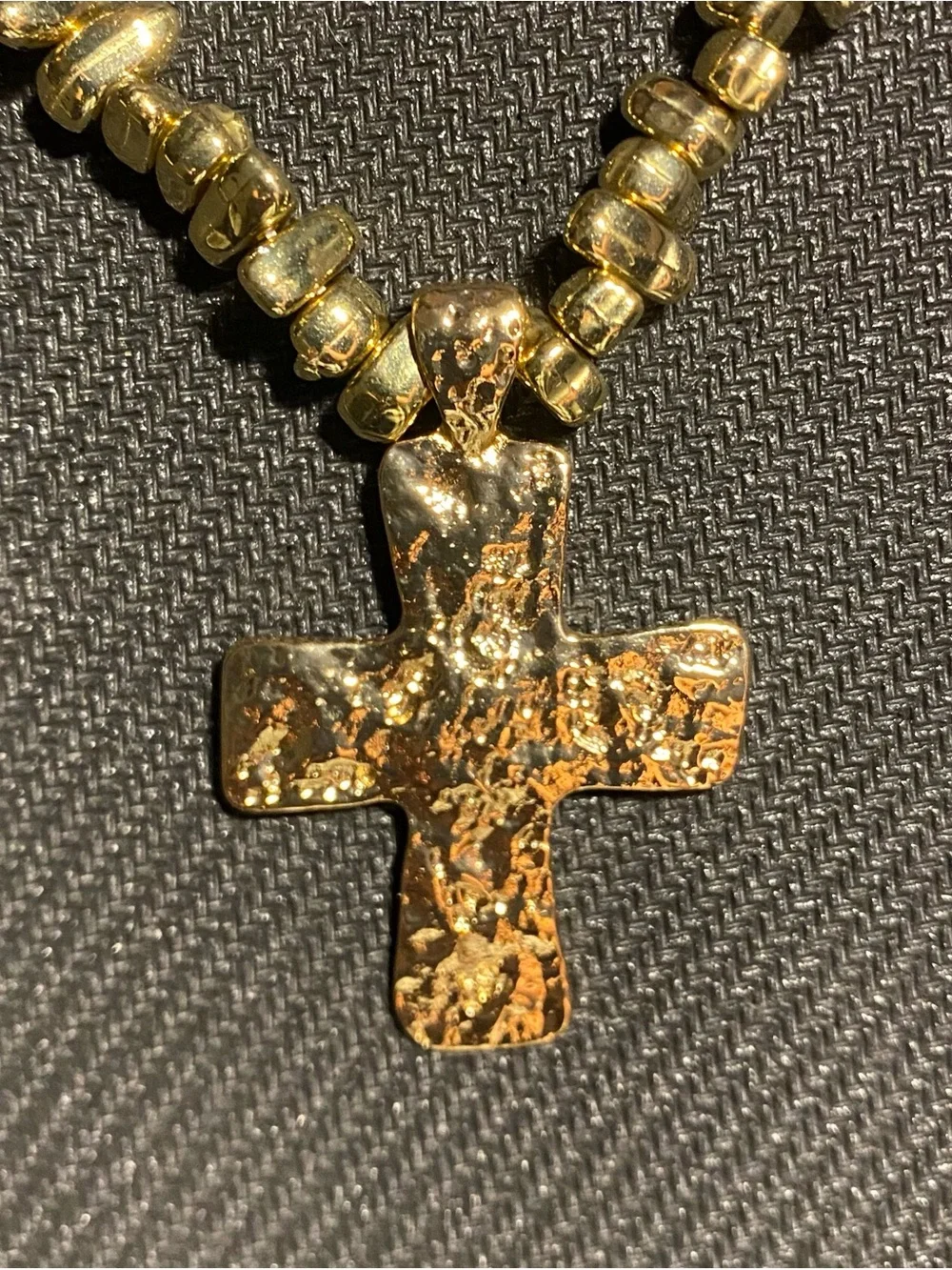 Gold-Tone Seaside Cross Necklace